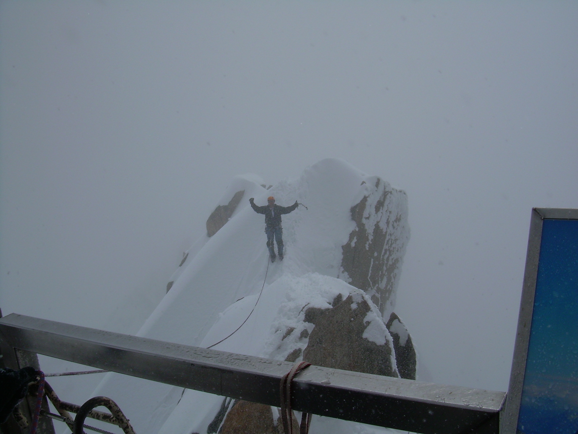 Don celebrating at end of Cosmiques Arete.JPG